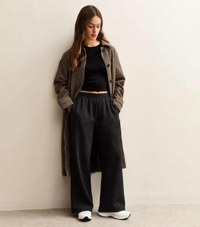 New Look Women's Petite Black Jersey Wide Leg Joggers New Look - 2