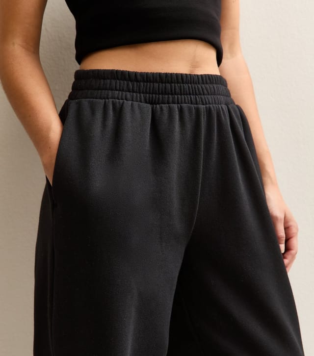 New Look Women's Petite Black Jersey Wide Leg Joggers New Look - 3