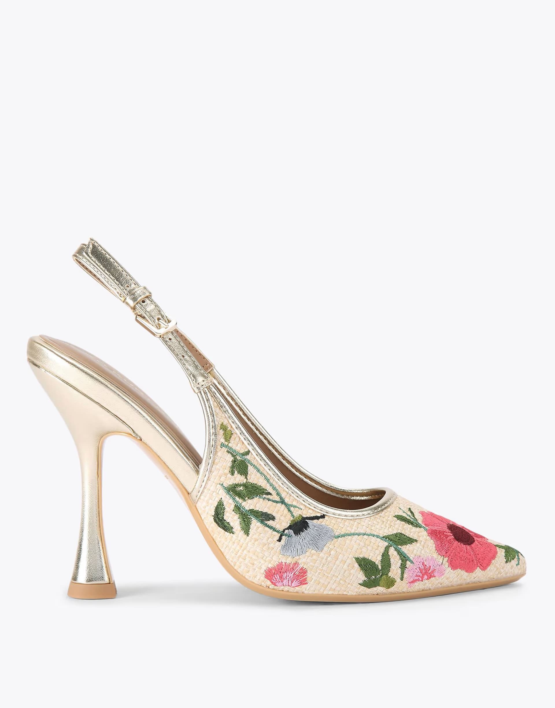 ASOS KG Kurt Geiger Aria2 heeled shoes in beige combination