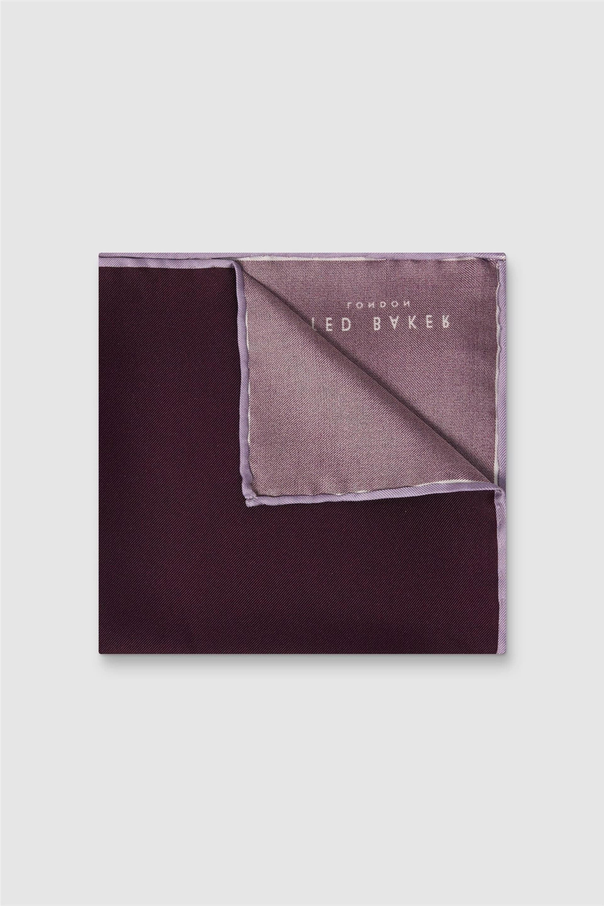 Ted Baker Ted Baker Men's Plain Pocket Square in Wine