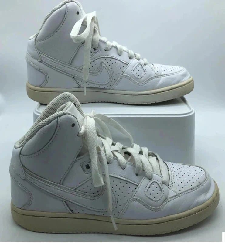 Nike Air Nike Air Son Of The Force 1 Mid Trainers Size 4 EU36.5 Triple White Kids Womens
