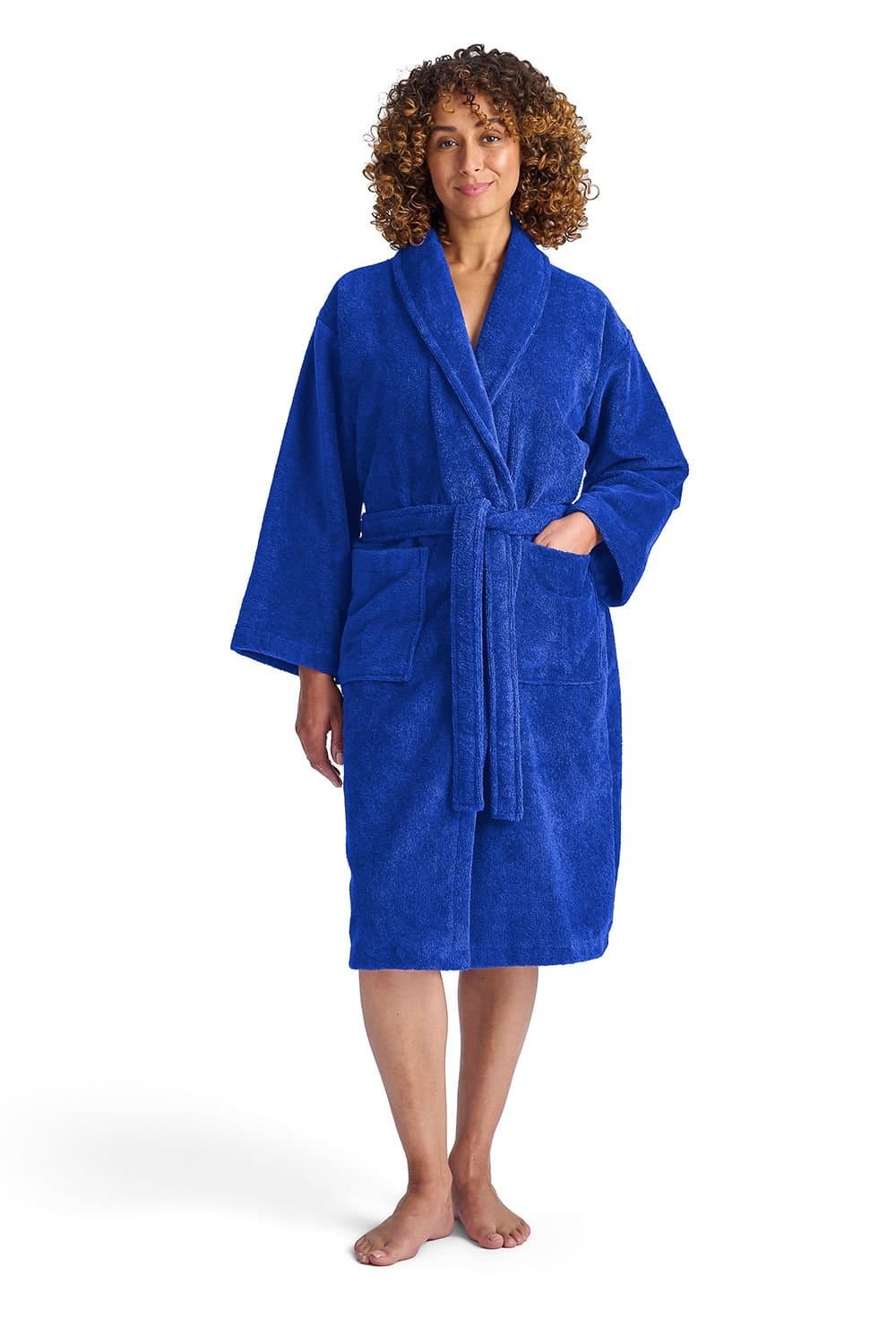 Christy CHRISTY Women's 'Supersoft Cosy' Microvelour Bath Robe in Blue