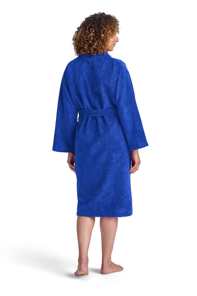 Christy CHRISTY Women's 'Supersoft Cosy' Microvelour Bath Robe in Blue - 2