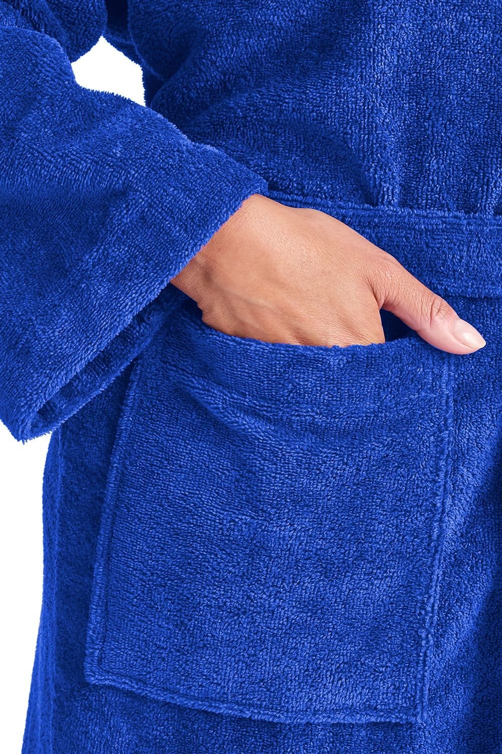 Christy CHRISTY Women's 'Supersoft Cosy' Microvelour Bath Robe in Blue - 4