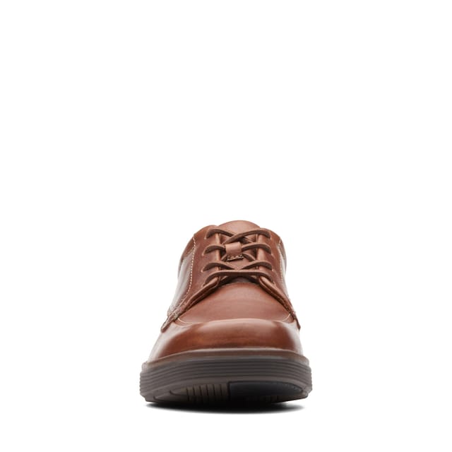 Clarks Clarks Men's Un Abode Ease Dark Tan Leather Derby Shoes, Lace Up in Brown - 3
