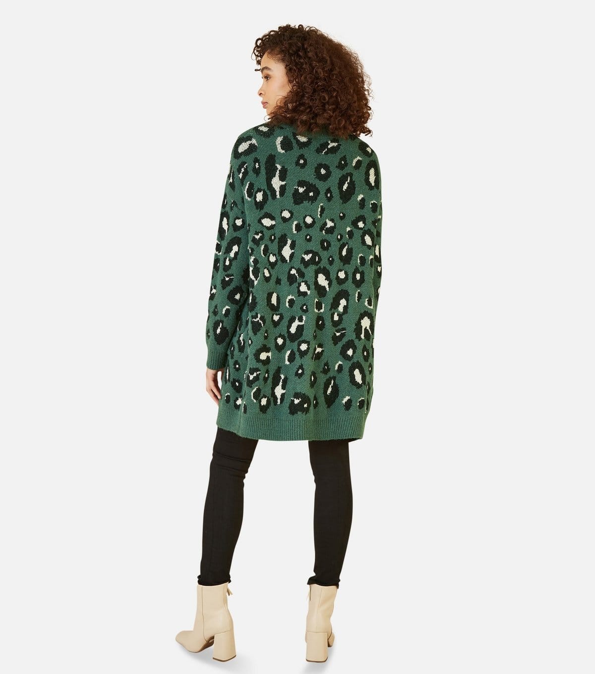Yumi Women's Green Leopard Print Cardigan Yumi New Look - 4