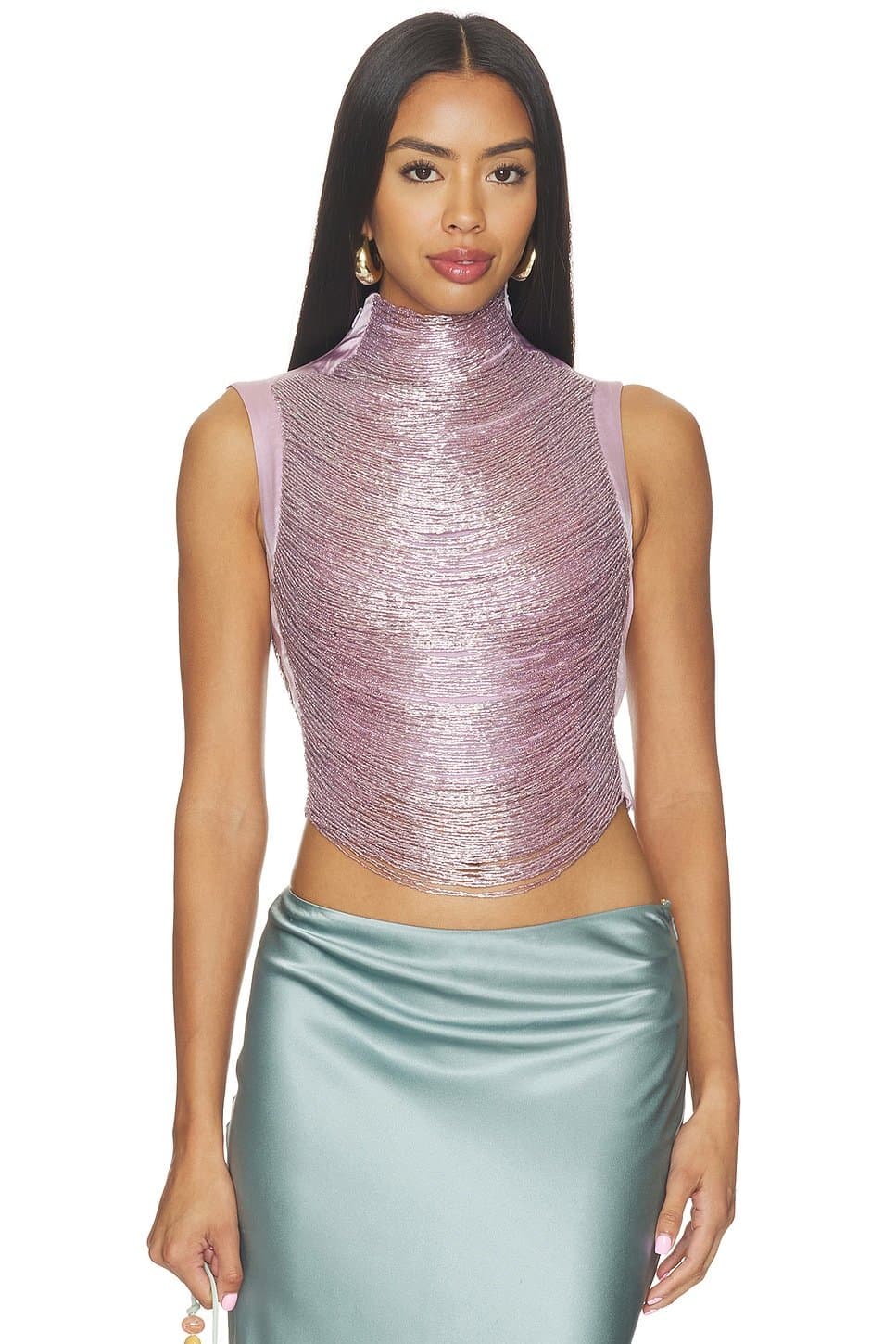 revolve Revolve Sweet Pea Sequinned Crop Top