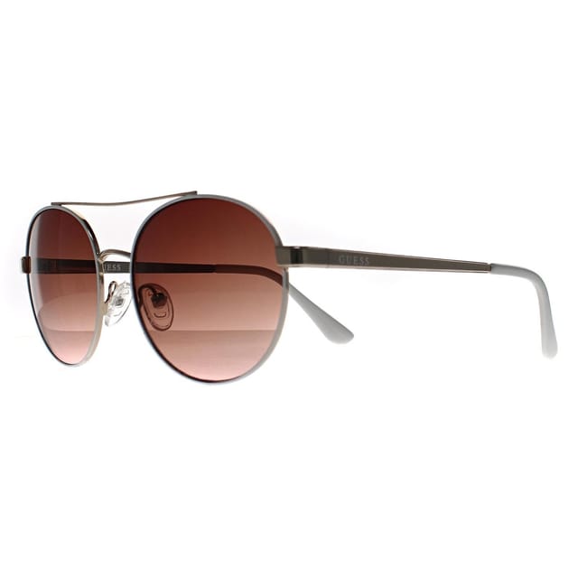 Guess Guess Women's Round Gold White Brown Gradient GF0367 - 2