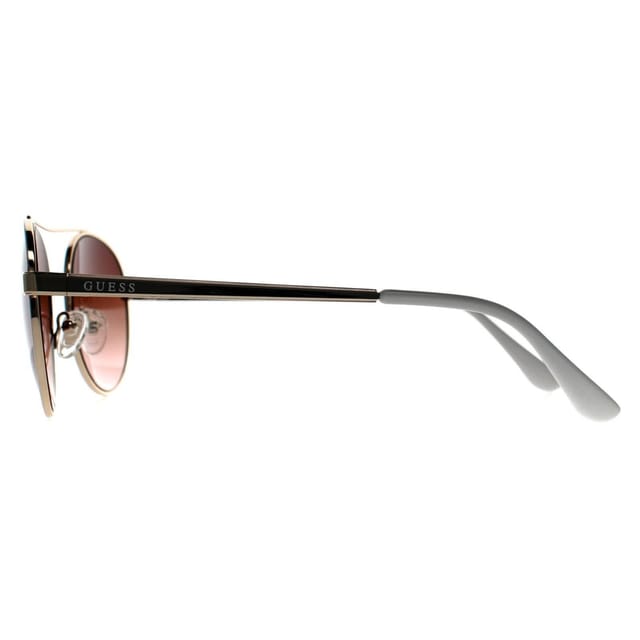 Guess Guess Women's Round Gold White Brown Gradient GF0367 - 3