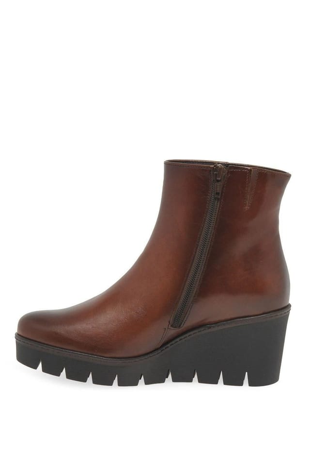 Gabor Gabor Women's 'Utopia' Chunky Wedge Heel Ankle Boots in Dark Brown - 2