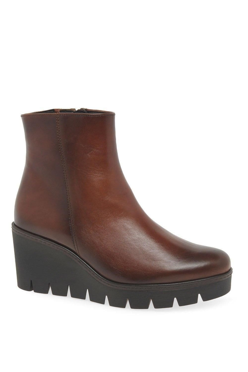 Gabor Gabor Women's 'Utopia' Chunky Wedge Heel Ankle Boots in Dark Brown - 4