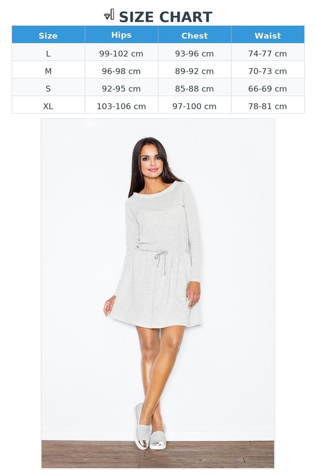 Love Lace Love Lace Women's Airy Cotton Tie Waist Long Sleeve Dress in Grey - 3