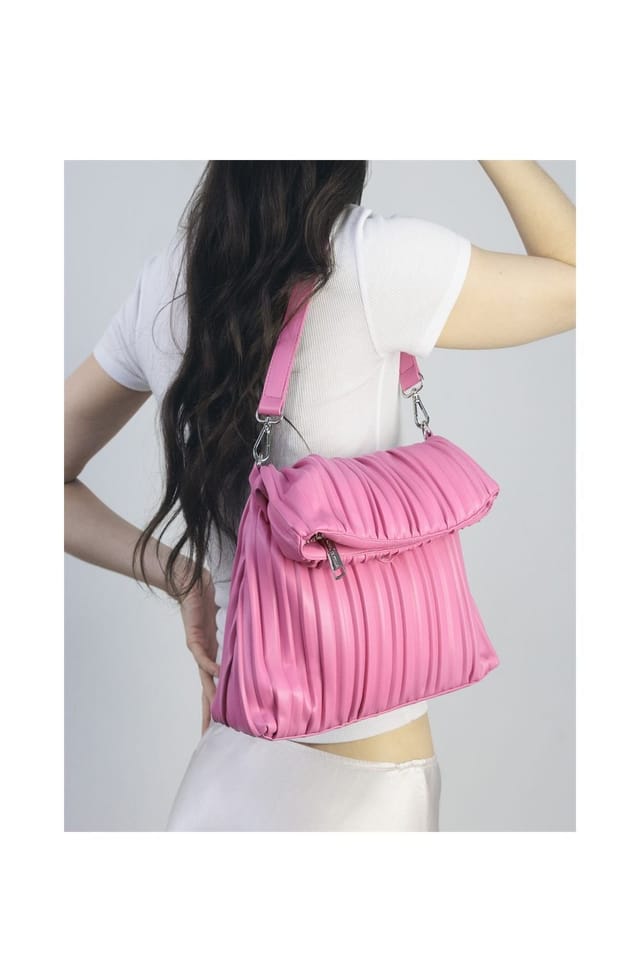 Moda in Pelle Moda In Pelle Women's 'Stella Bag' Porvair Clutch Bags in Pink - 2