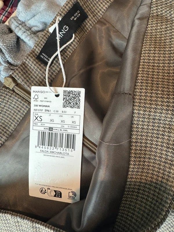 Mango Mango brown mini skirt