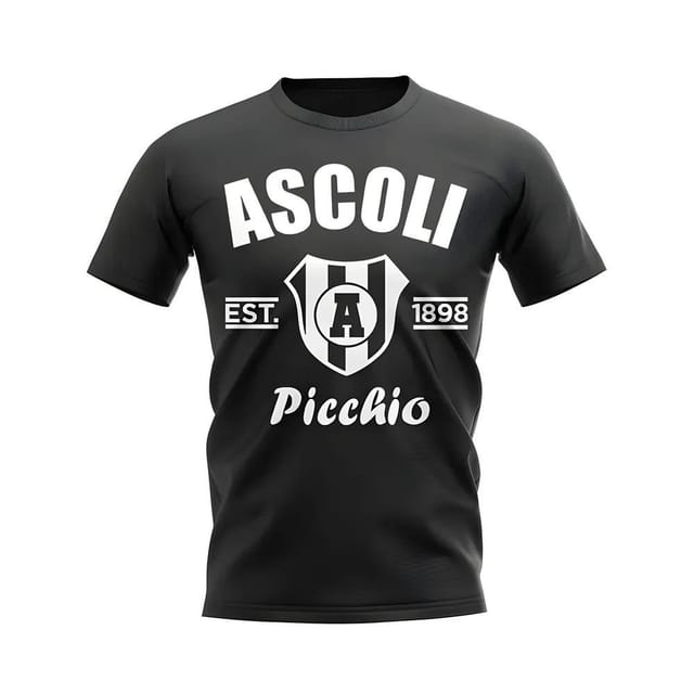 Ascoli Ascoli Men's Personalised Established Football T-Shirt in Black - 2