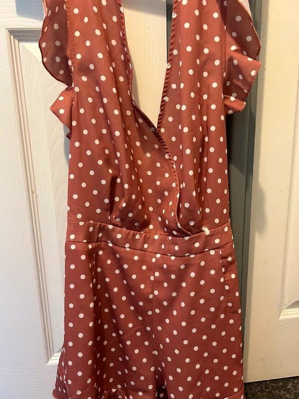 PrettyLittleThing Pink play suit