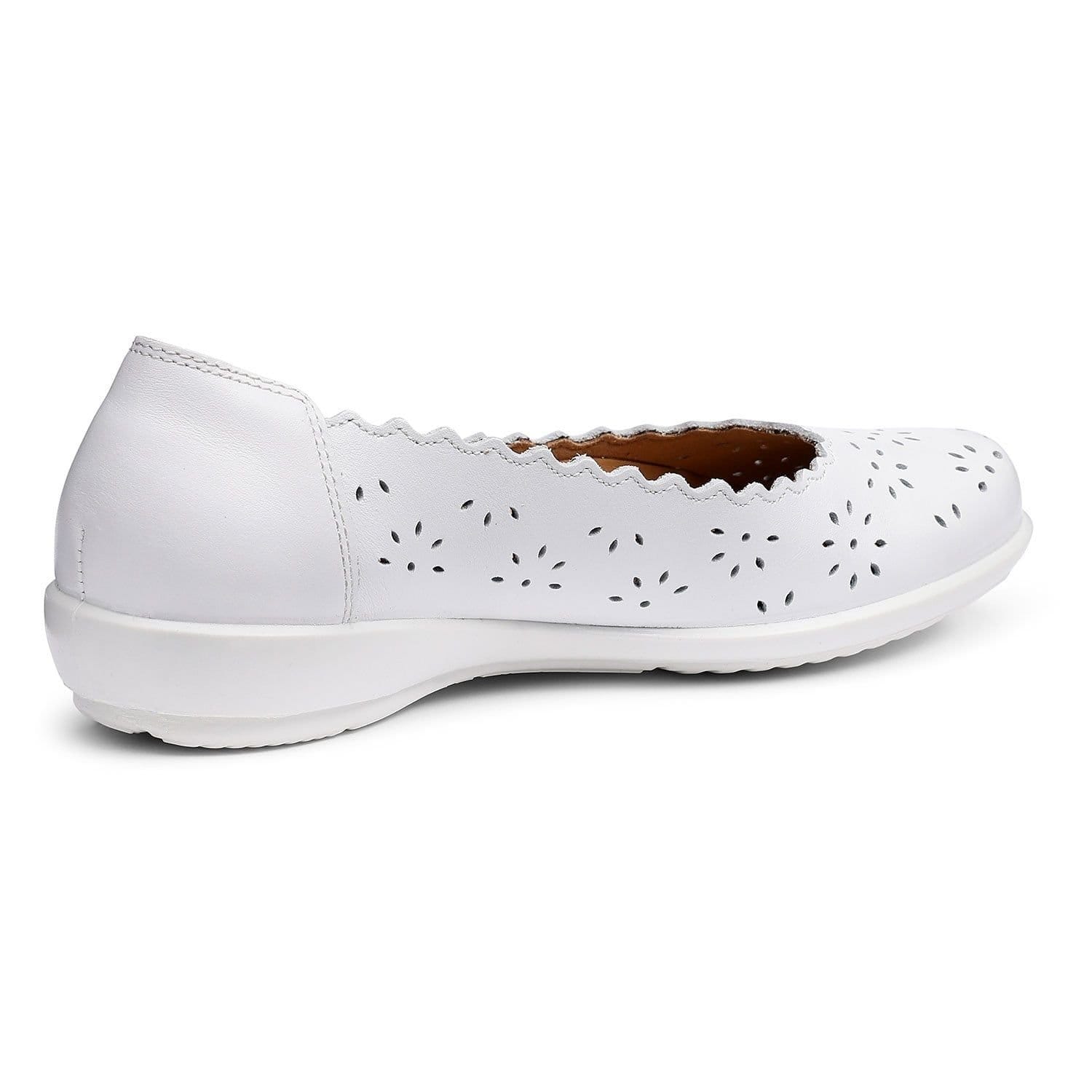 Hotter Hotter Women's 'Eider' Ballerinas in White - 4