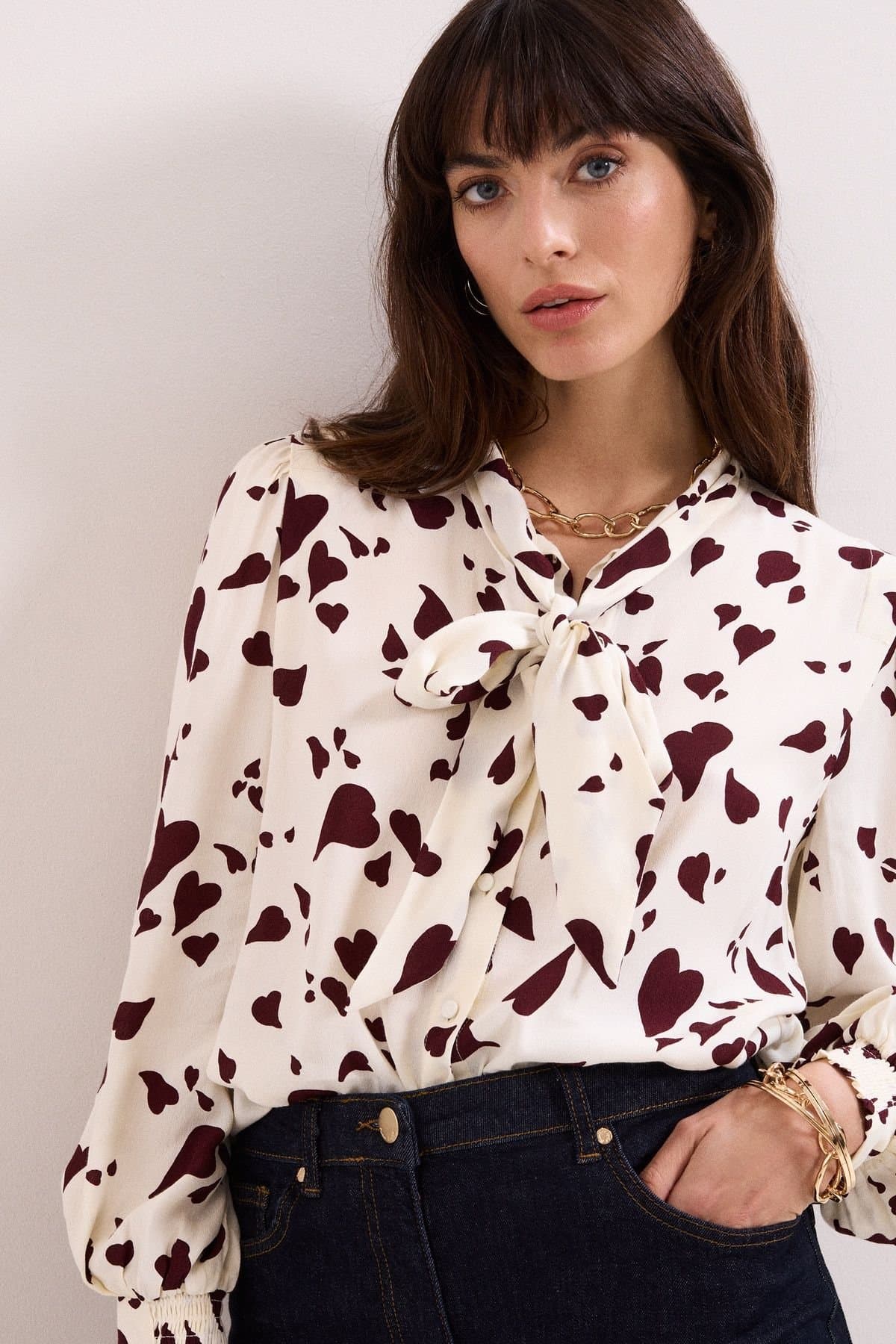 Phase Eight Phase Eight Women's Paloma Heart Blouse in Off-White