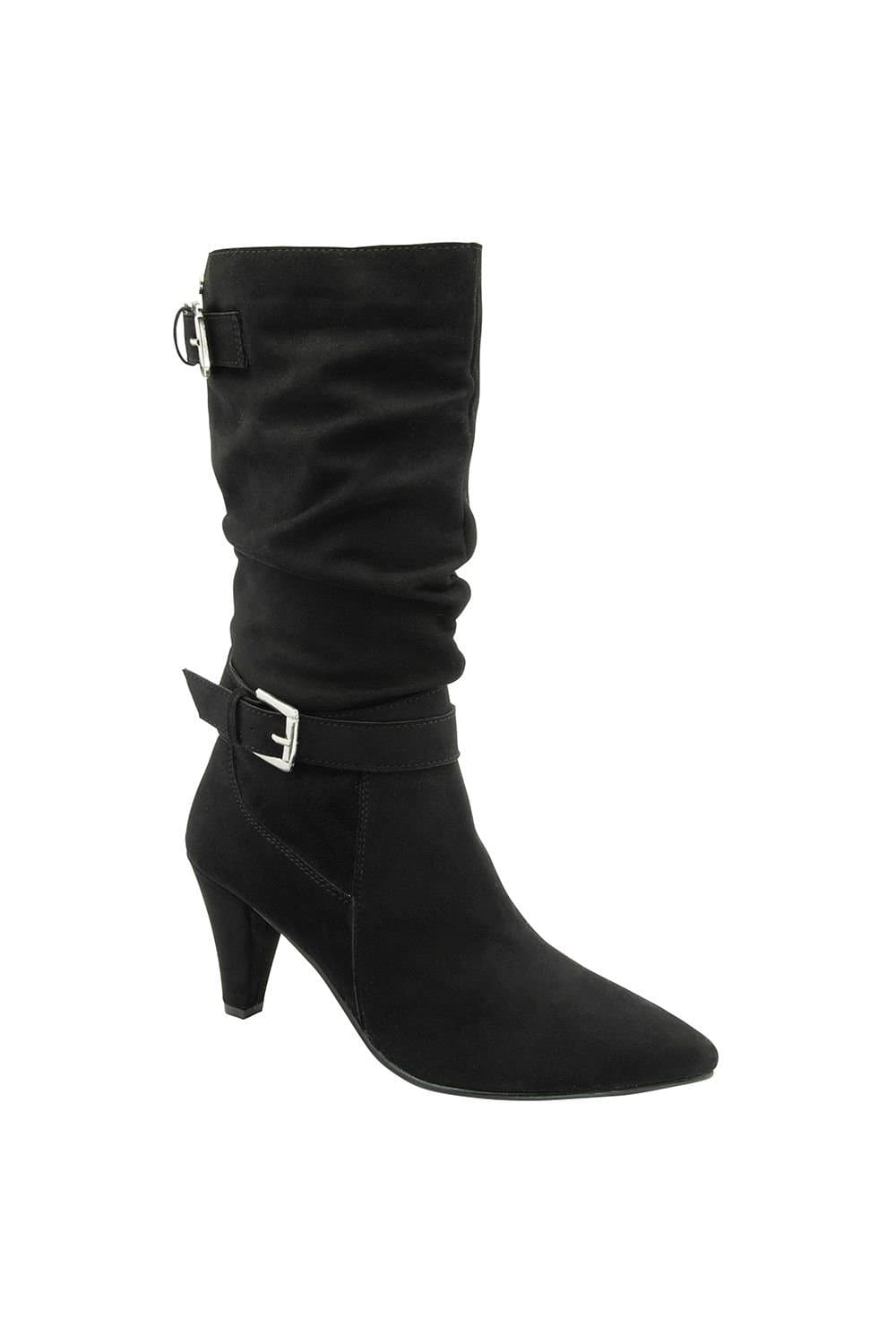 Ravel Ravel Women's 'Guise' Suede Stiletto-Heel Mid-Calf Boots in Black