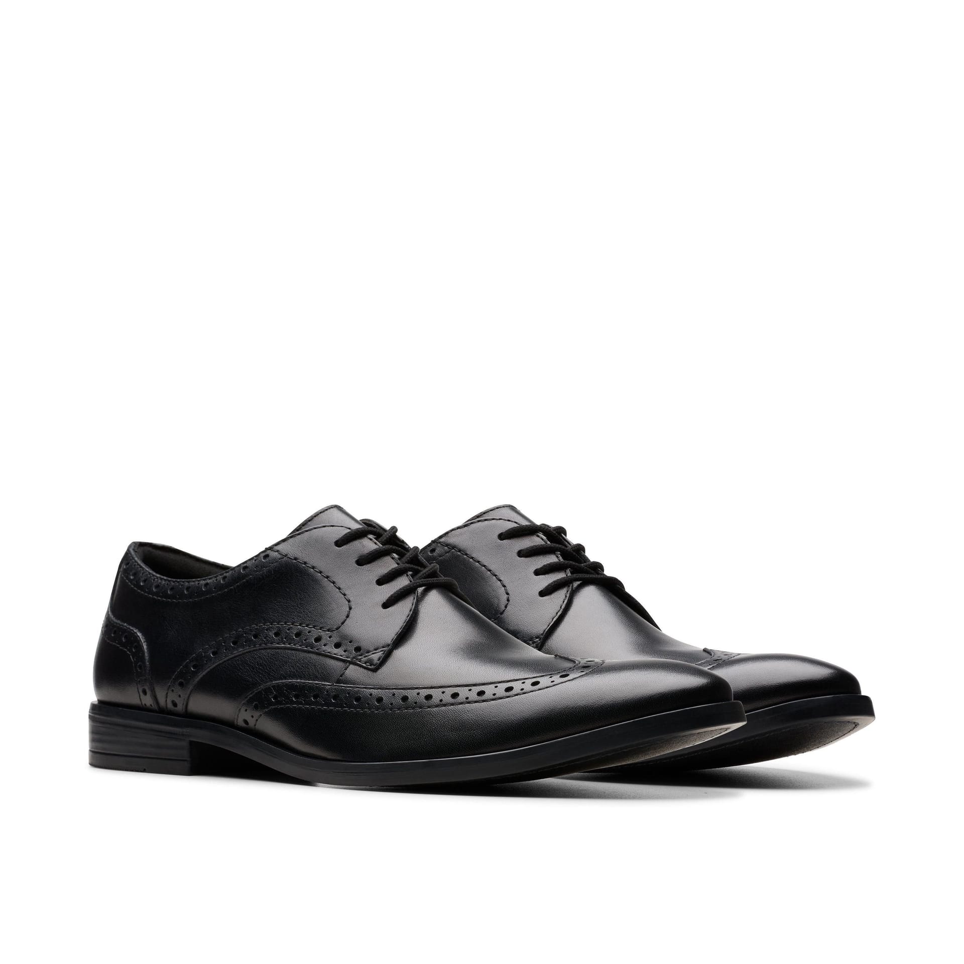 Clarks Clarks Men's Brandon Limit Brogue Black Leather Brogues, Lace Up - 4