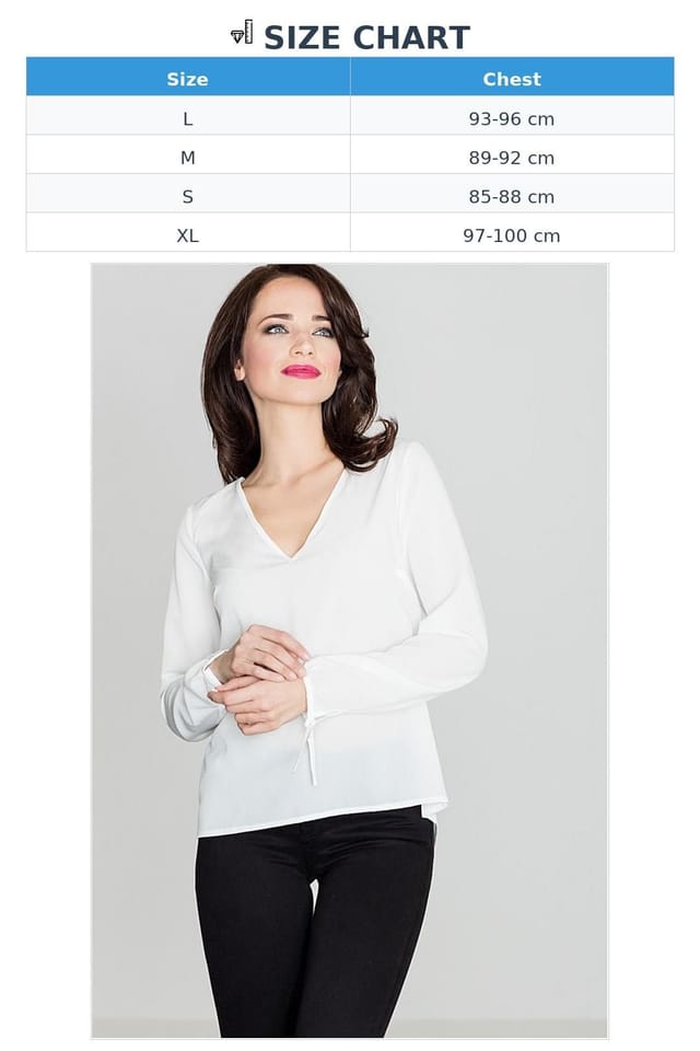 Love Lace Love Lace Women's Heart Neck Long Tie Sleeve Blouse in White - 3