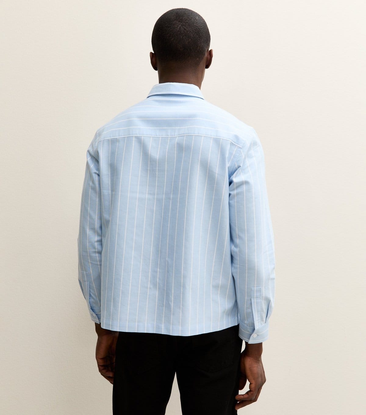 New Look Men's Blue Boxy Striped Shirt New Look - 4