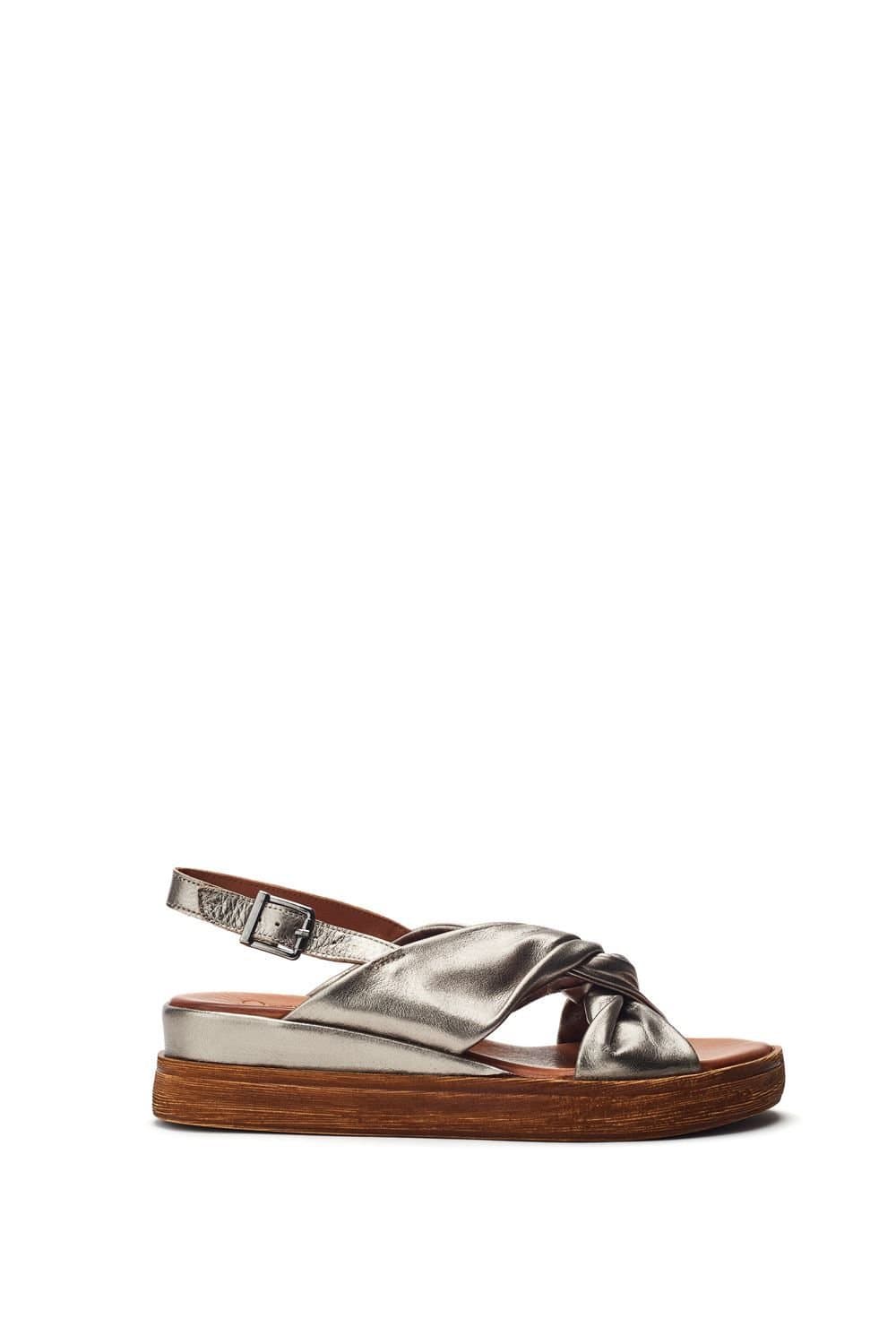 Moda in Pelle Moda In Pelle Women's 'Kalmia' Leather Flatforms in Metallic Silver
