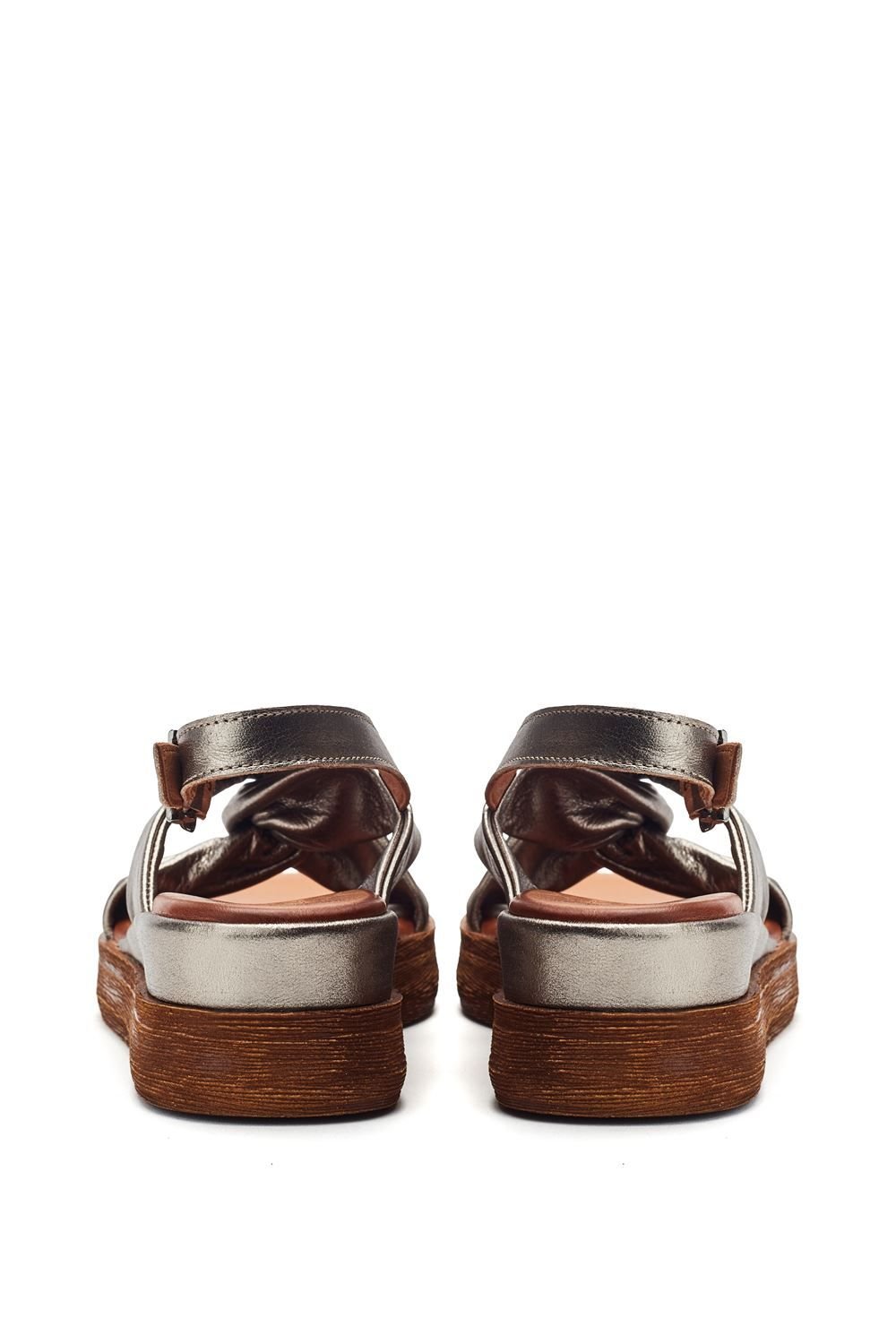 Moda In Pelle Moda In Pelle Women's 'Kalmia' Leather Flatforms in Metallic Silver - 3