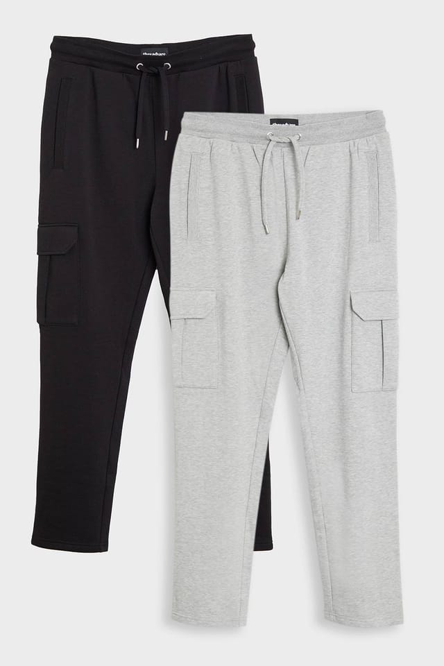 Threadbare Threadbare Men's 2 Pack Cargo Joggers - 3