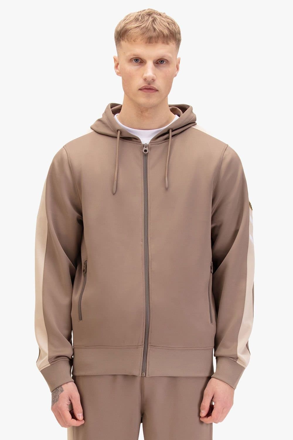 Luke 1977 Luke 1977 Men's New Baldur Zip Through Hoodie in Brown