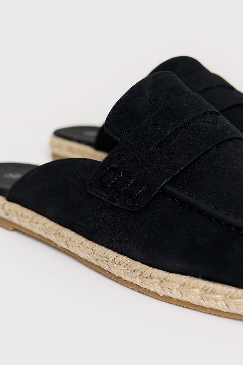 Threadbare threadbare Men's Faux Suede Penny Loafer Sandals in Black - 4