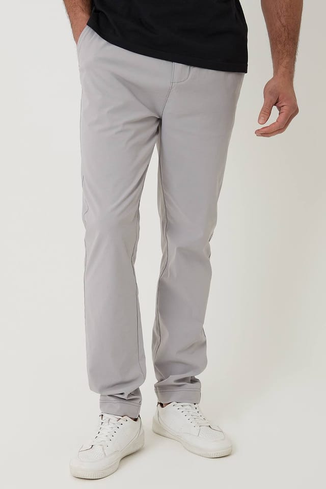 Threadbare Threadbare Men's Slim Fit Stretch Trousers in Grey - 2