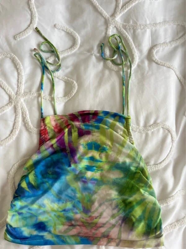 Bershka Bershka colourful tie shoulder top