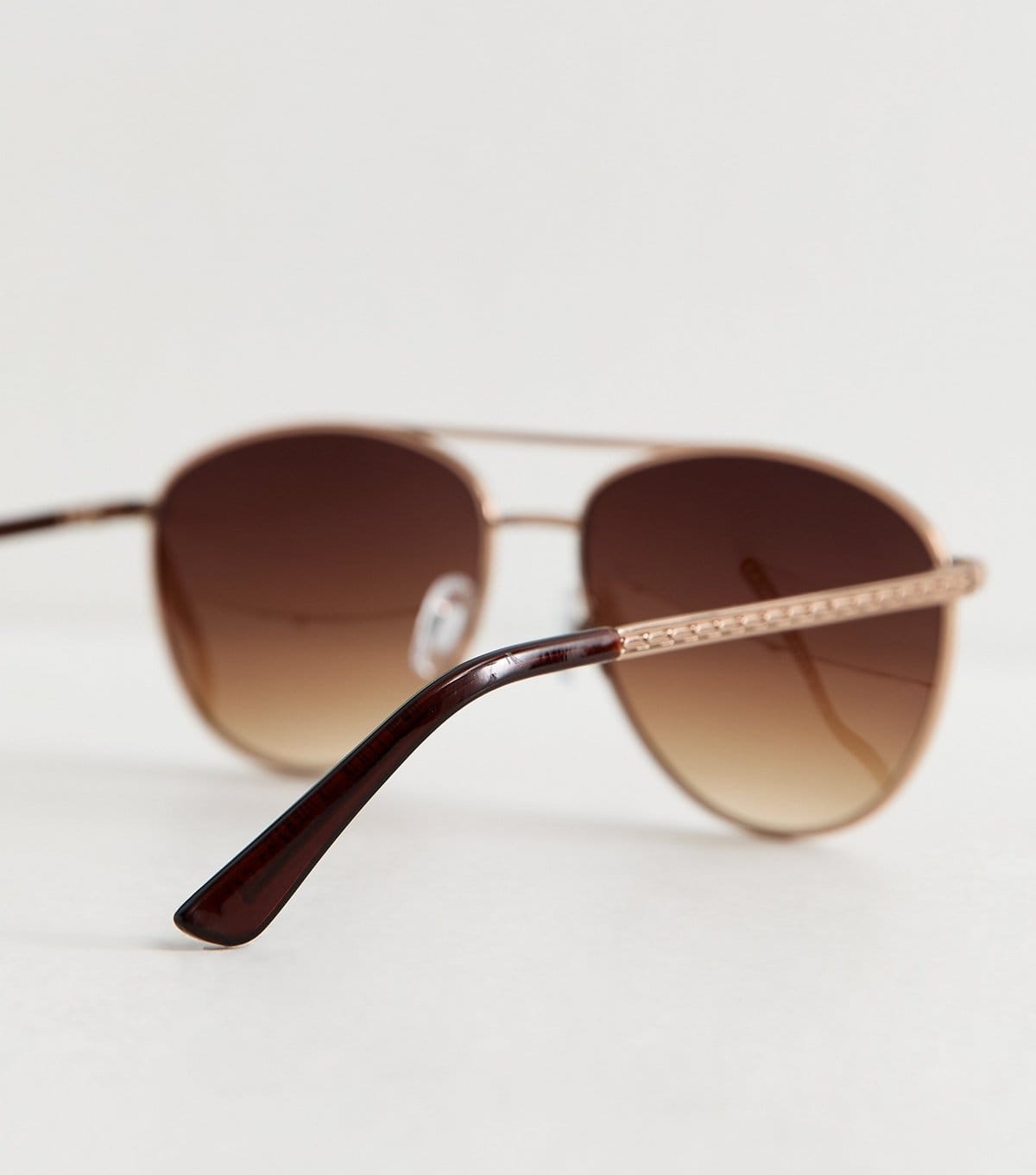 New Look Gold Tone Metal Aviator Sunglasses New Look - 4