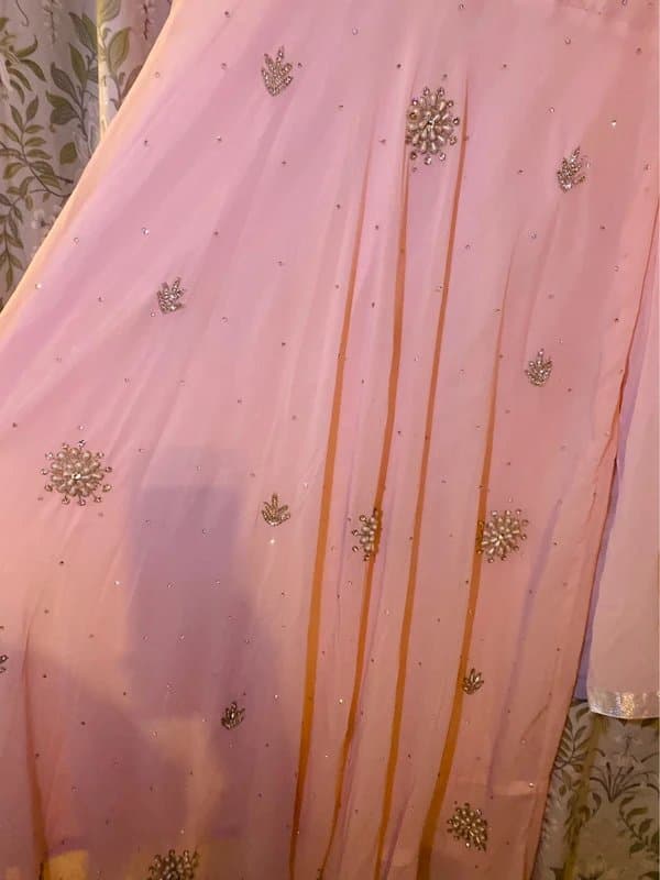 Vintage Dressing heavily beaded / embroidered south Asian occasionwear | comes with chiffon scarf / dupatta