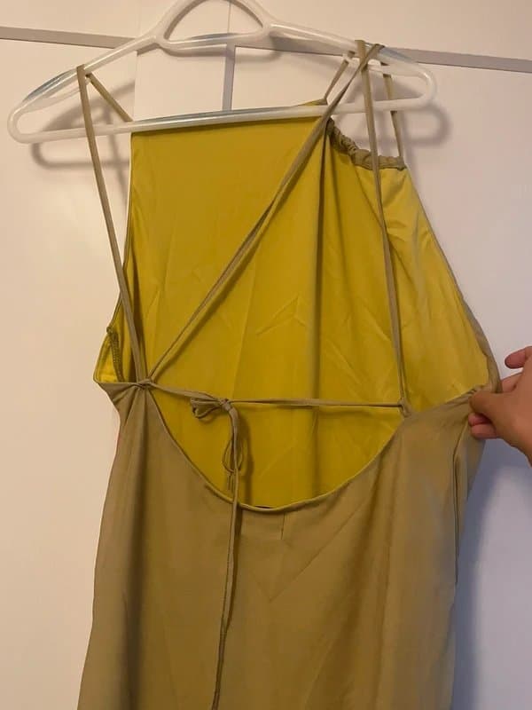 ASOS Design Asymmetric neck Olive floral Maxi dress