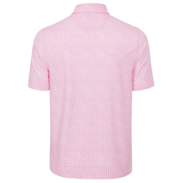 Greg Norman Greg Norman Men's Shark Tail Matrix Golf Polo Shirt in Light Pink - 2