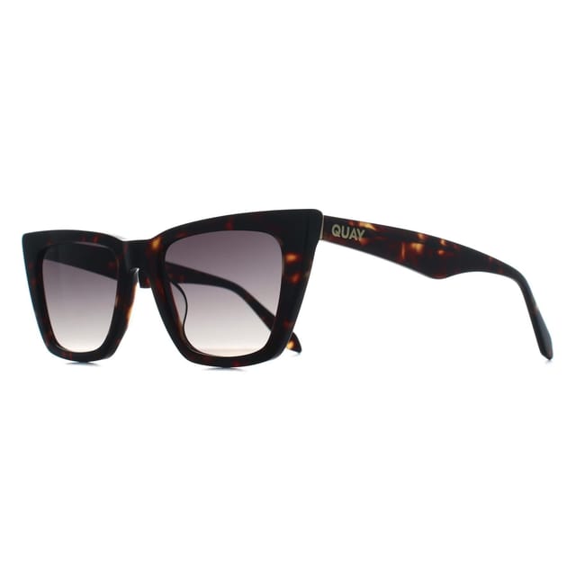 Quay Quay Women's Cat Eye Dark Tortoise Smoke Transparent Call The Shots in Brown - 2