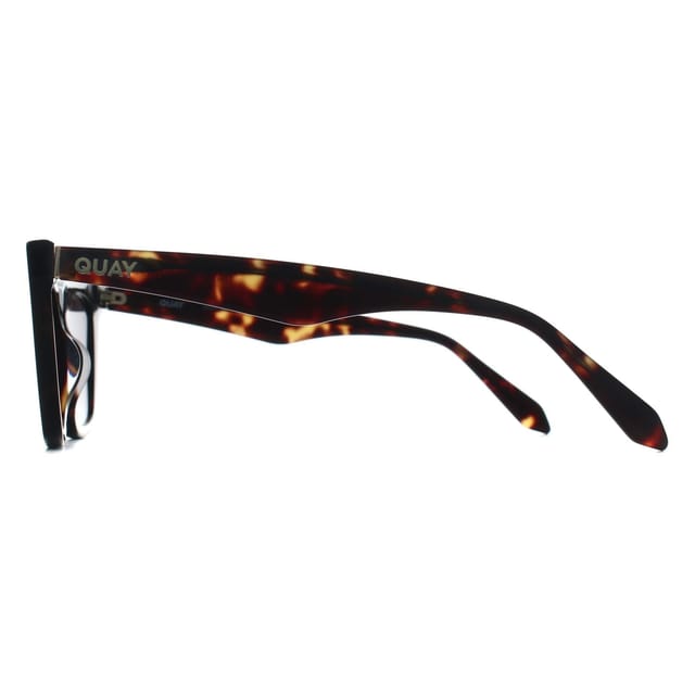 Quay Quay Women's Cat Eye Dark Tortoise Smoke Transparent Call The Shots in Brown - 3