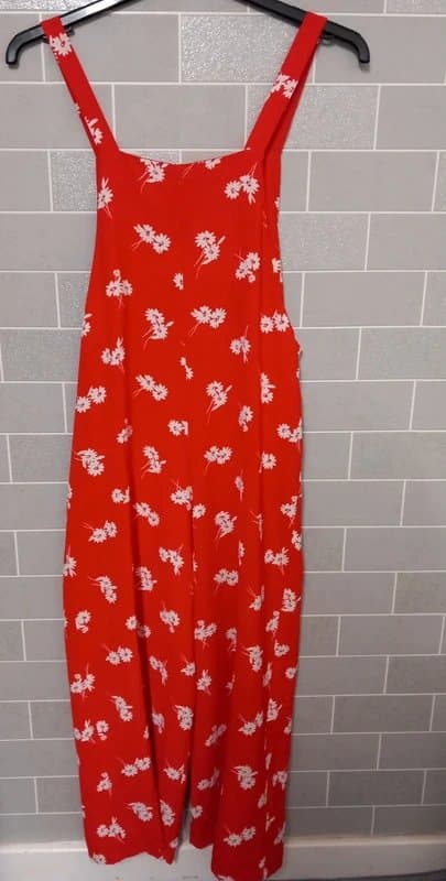 New Look Rex white jumpsuit with front pockets size uk 14