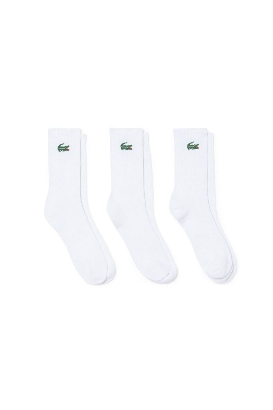 Lacoste Men's 3 Pack Long Sport Socks White