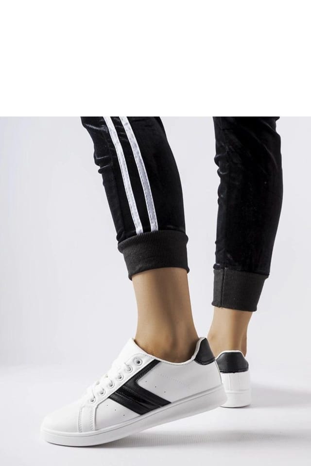 Love Lace Love Lace Women's Sport Sneakers with Black Inserts Ergonomic Comfort Shoes in White - 3