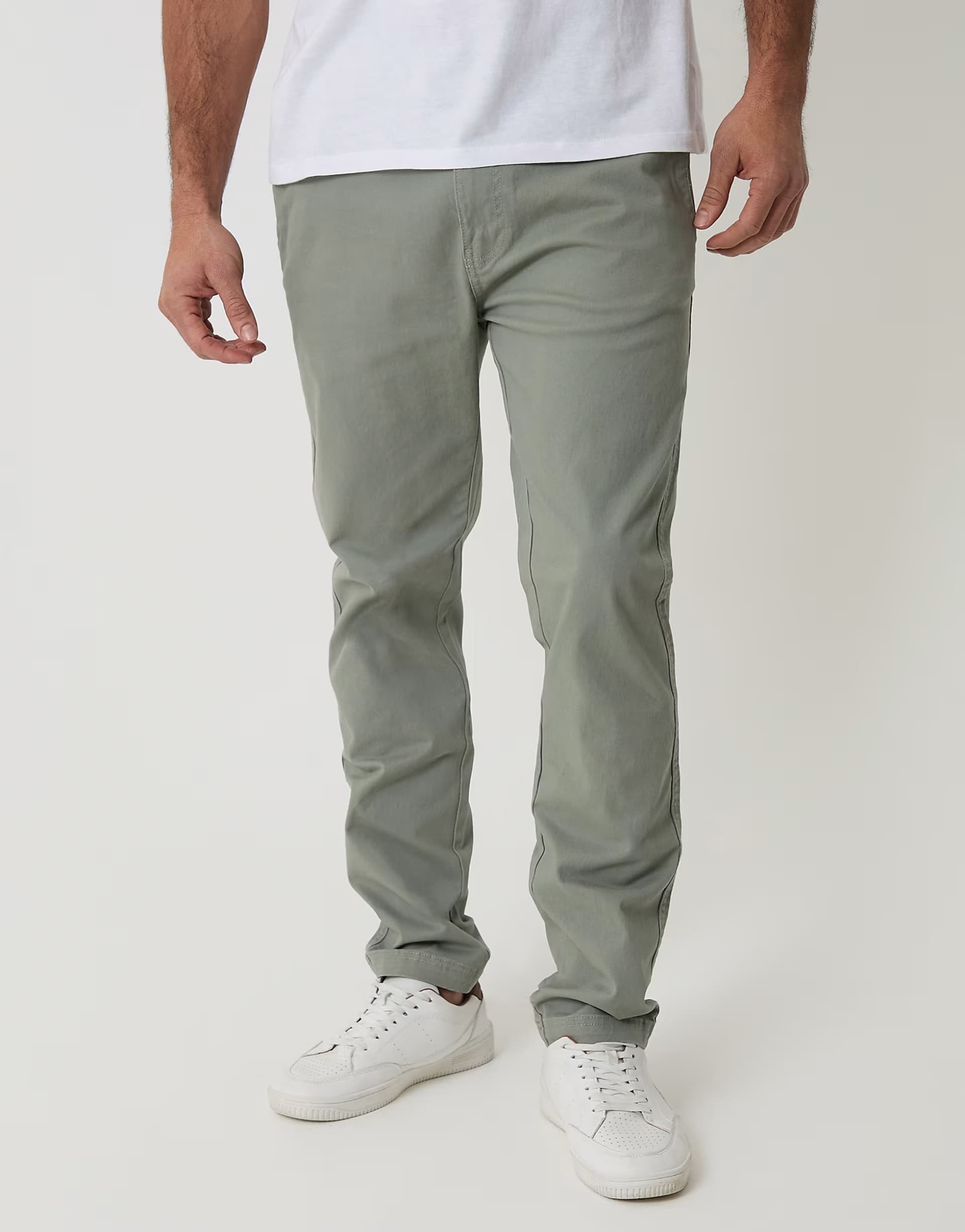 ASOS Threadbare Cotton slim fit chino trousers with stretch in pale green