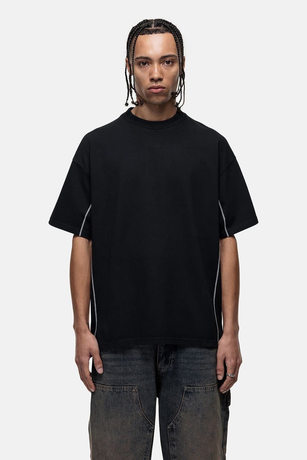 Good For Nothing Good For Nothing Men's Washed Oversized T-Shirt in Black