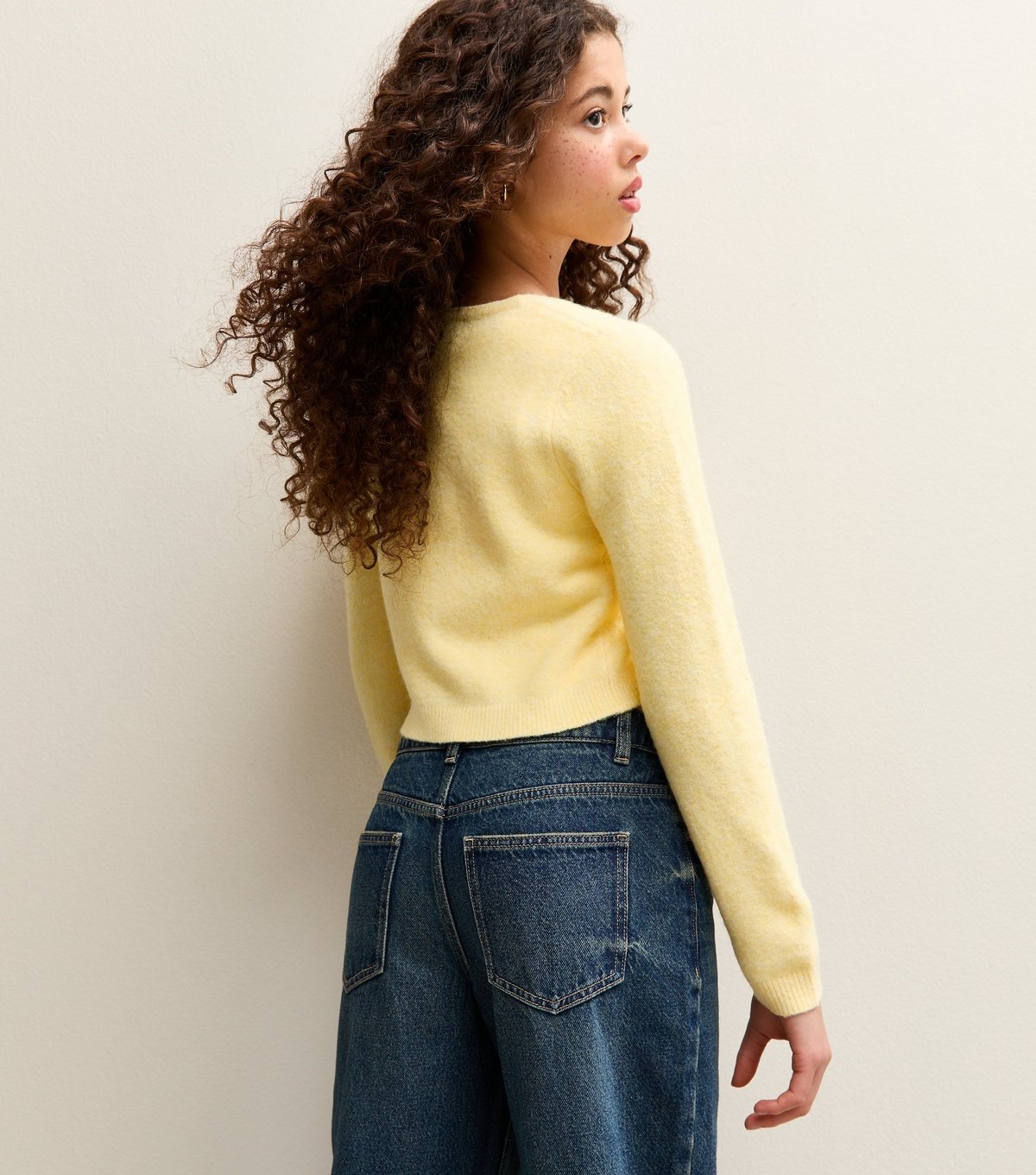 New Look Girls' Light Yellow Tie Front Cardigan New Look - 4