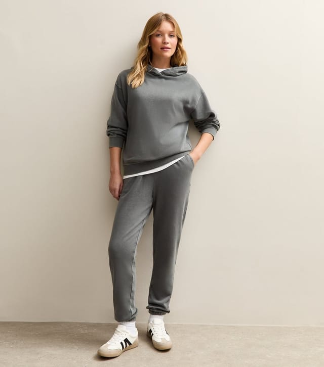 New Look Women's Dark Grey Washed Hoodie New Look - 3