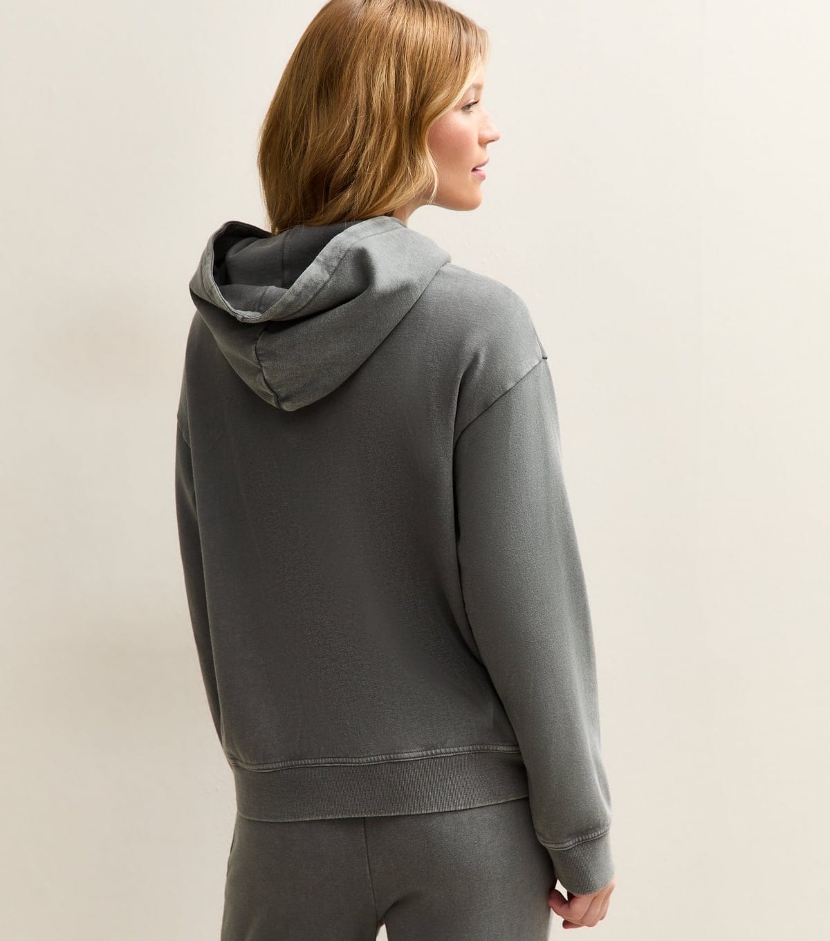 New Look Women's Dark Grey Washed Hoodie New Look - 4