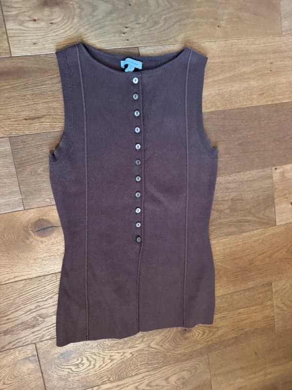 Topshop Topshop knit button waistcoat