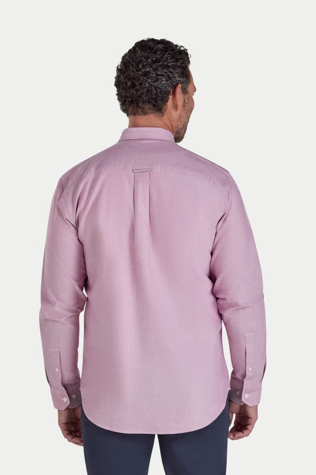 raging bull Raging Bull Men's Long Sleeve Classic Oxford Shirt in Rose - 2