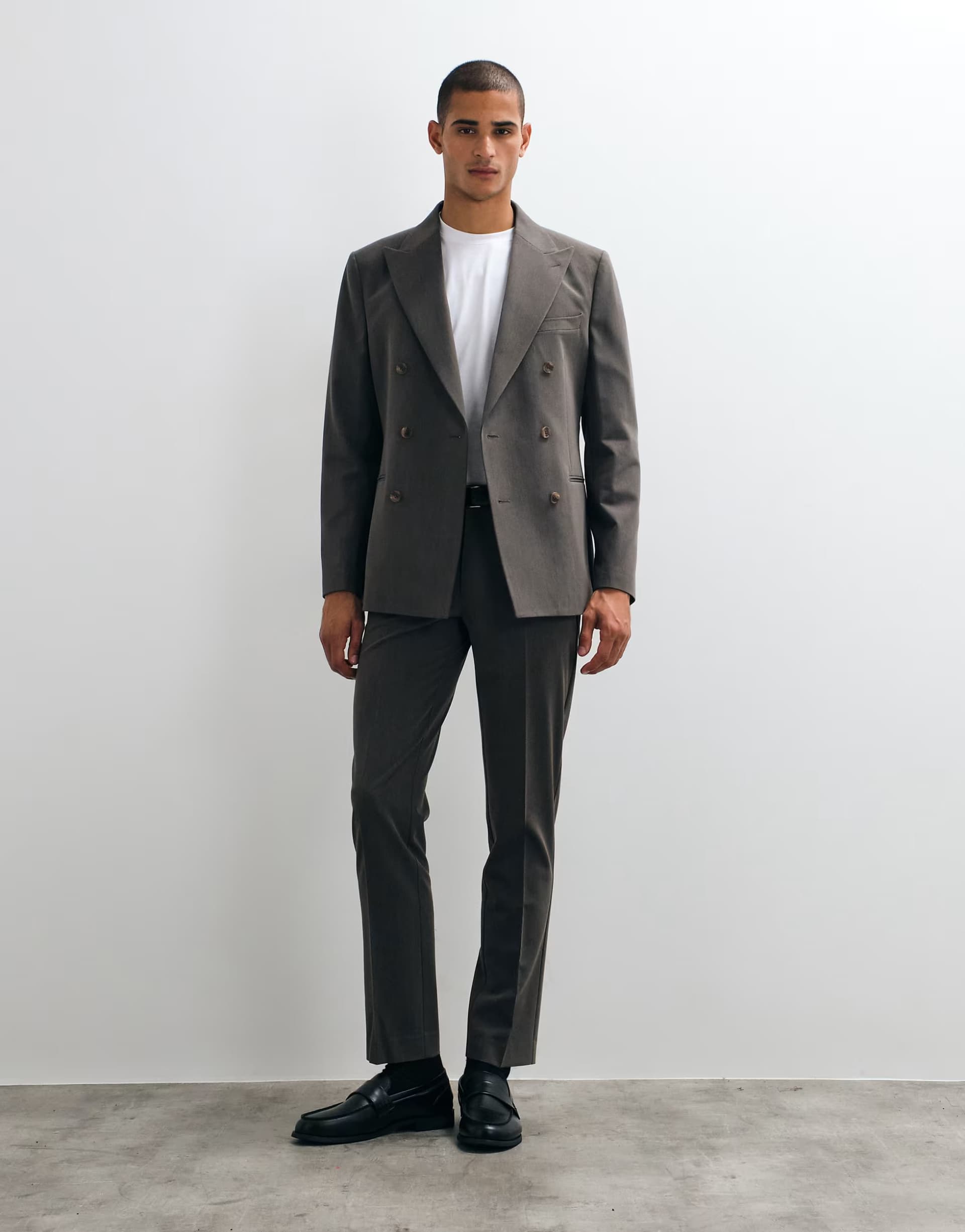ASOS ASOS DESIGN crease resistant slim suit trouser in dark brown